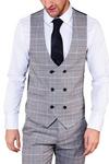 Marc Darcy Check Slim Fit Waiscoat thumbnail 1