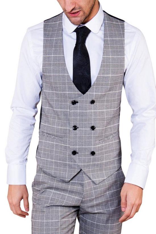 Marc Darcy Check Slim Fit Waiscoat 1