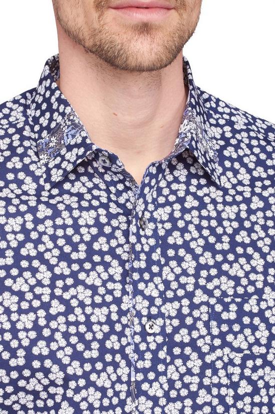 Jeff Banks Short Sleeve Floral Print Cotton Shirt 4