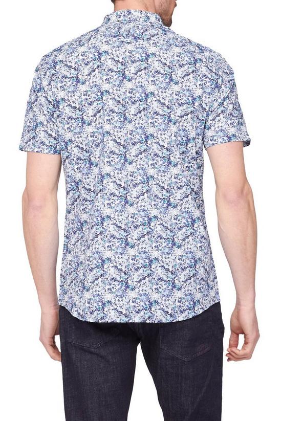 Jeff Banks Blurred Floral Print Smart Casual Cotton Shirt 3
