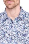 Jeff Banks Blurred Floral Print Smart Casual Cotton Shirt thumbnail 4
