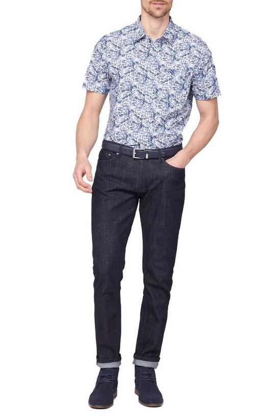 Jeff Banks Blurred Floral Print Smart Casual Cotton Shirt 5