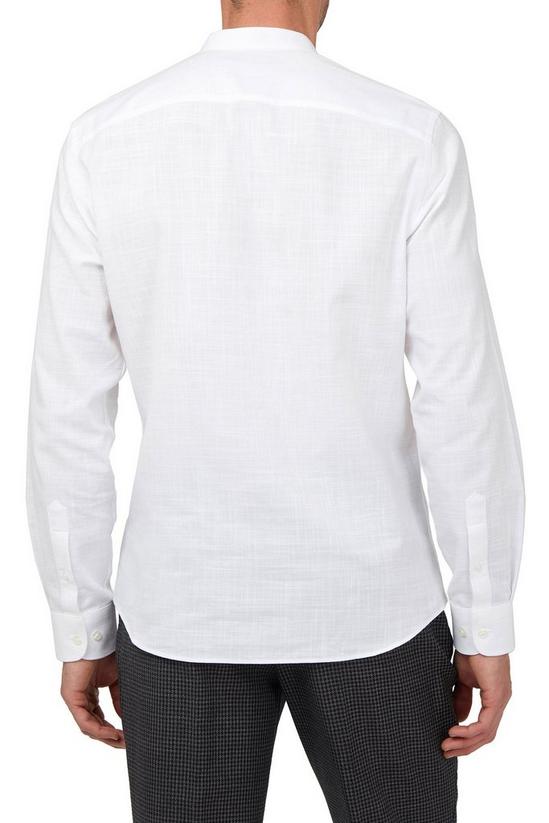 Jeff Banks Long Sleeve Slub Grandad Cotton Shirt 3