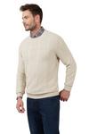 Racing Green The Stewart Crew Neck Cable Jumper thumbnail 1