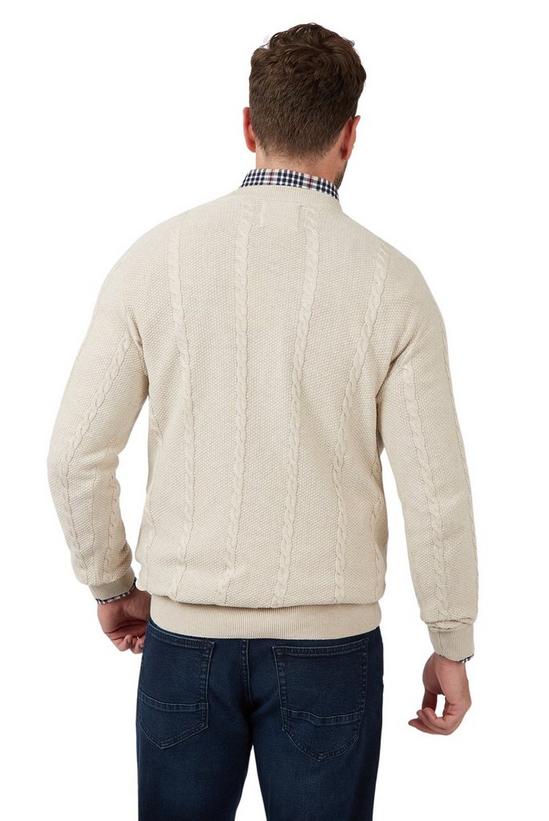 Racing Green The Stewart Crew Neck Cable Jumper 3