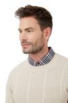 Racing Green The Stewart Crew Neck Cable Jumper thumbnail 4