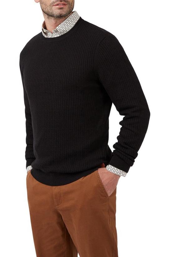 Racing Green The Stewart Crew Neck Rib Cable Jumper 1