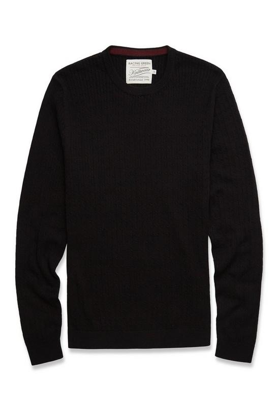 Racing Green The Stewart Crew Neck Rib Cable Jumper 5