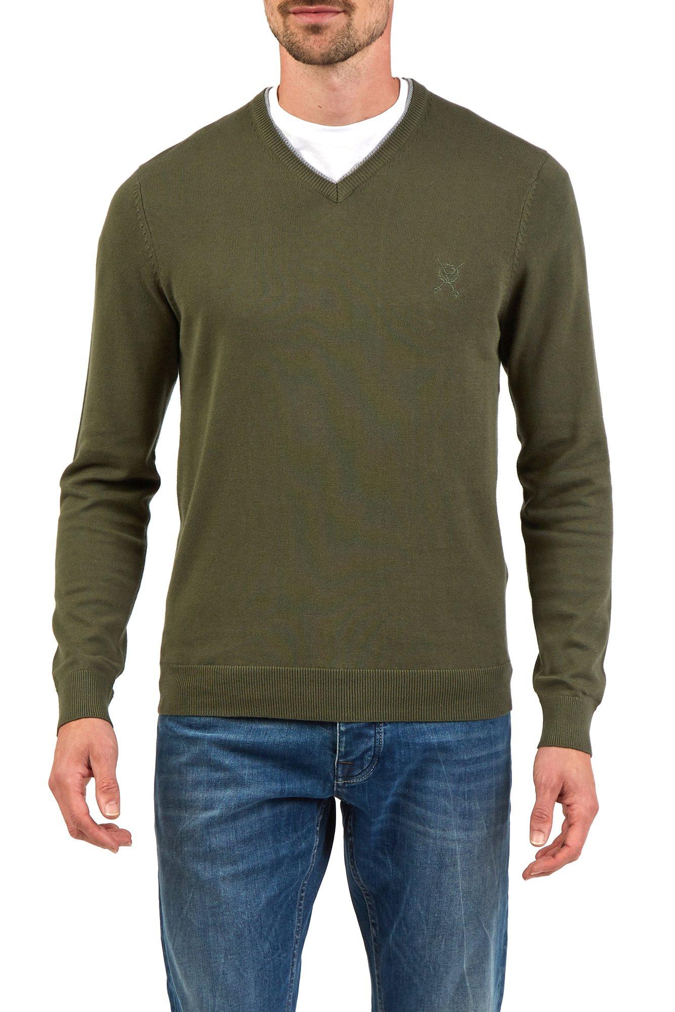 v neck with contrast insert