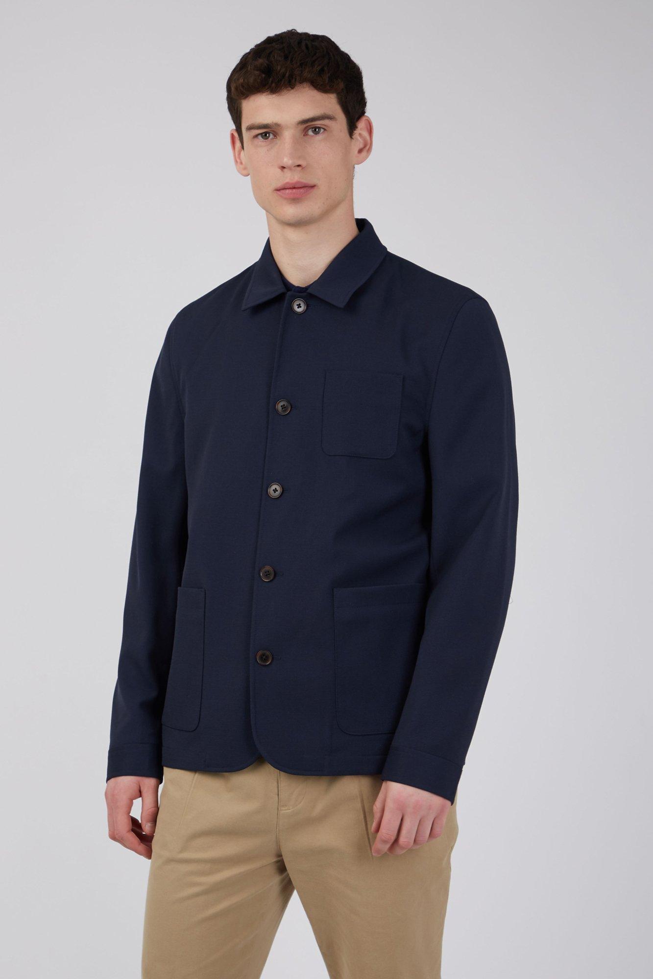 Jackets & Coats | Navy Structured Jacket | Hammond & Co