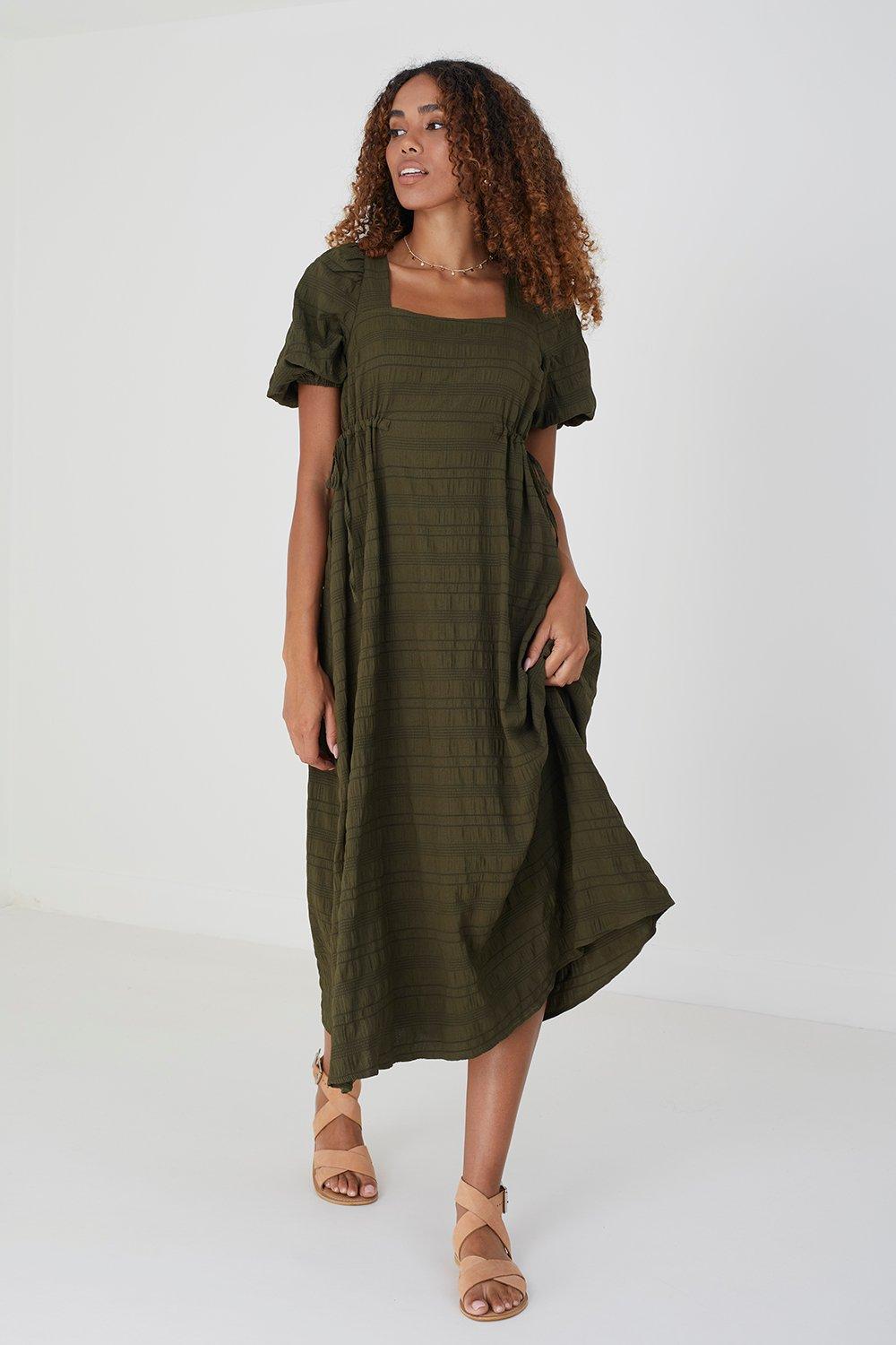 'Addison' Puff Sleeve Maxi Dress