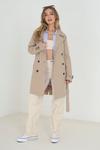 Brave Soul 'Brandy' Double Breasted Short Trench Coat thumbnail 3