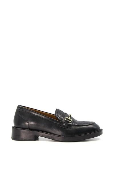 'Grid' Leather Loafers