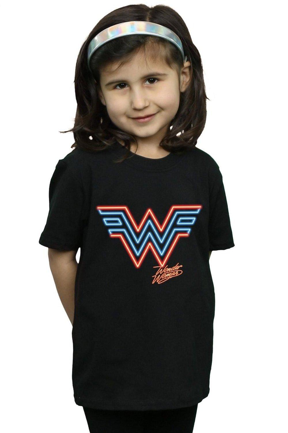 Wonder Woman 84 Neon Emblem Cotton T-Shirt