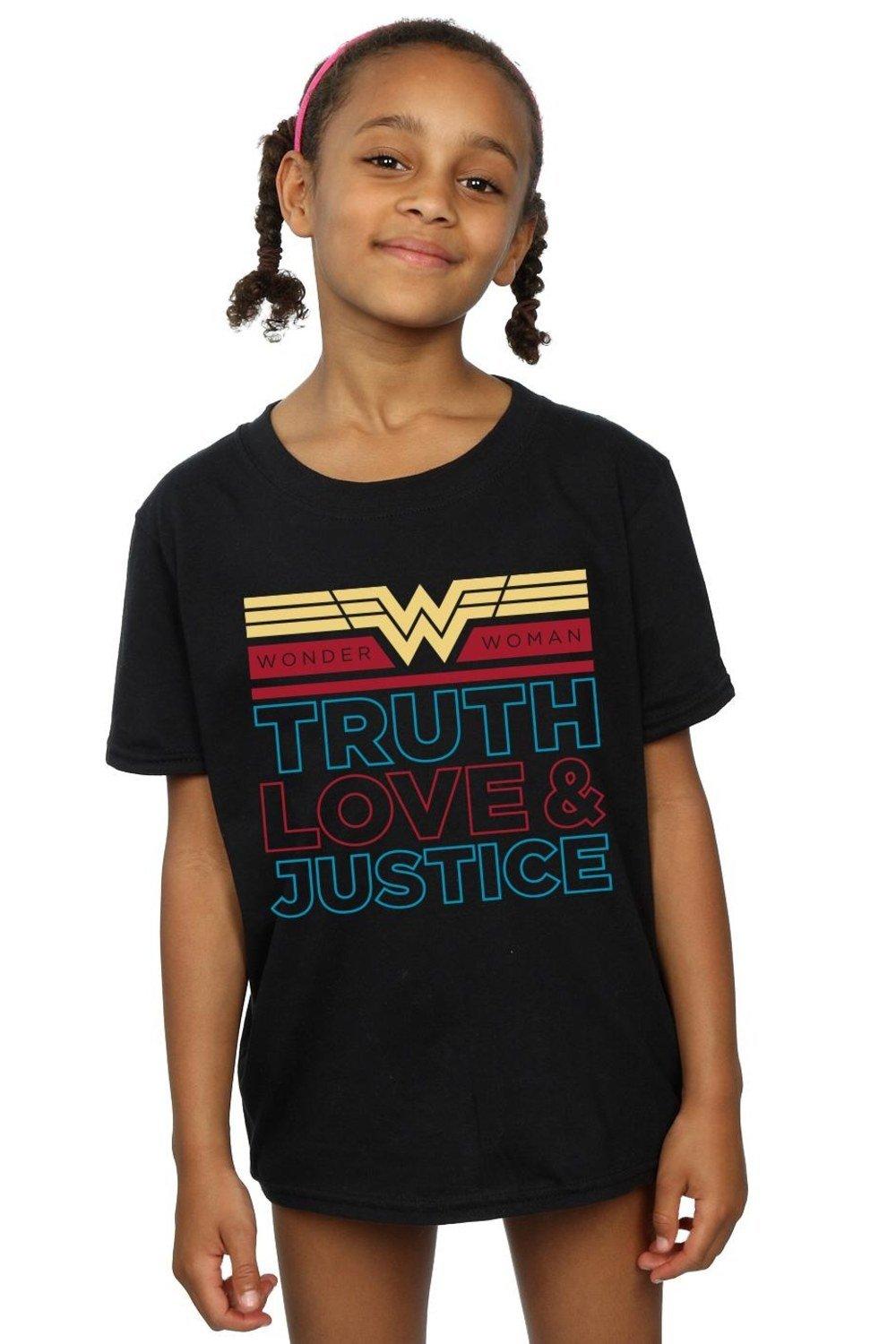 Wonder Woman 84 Truth Love And Justice Cotton T-Shirt