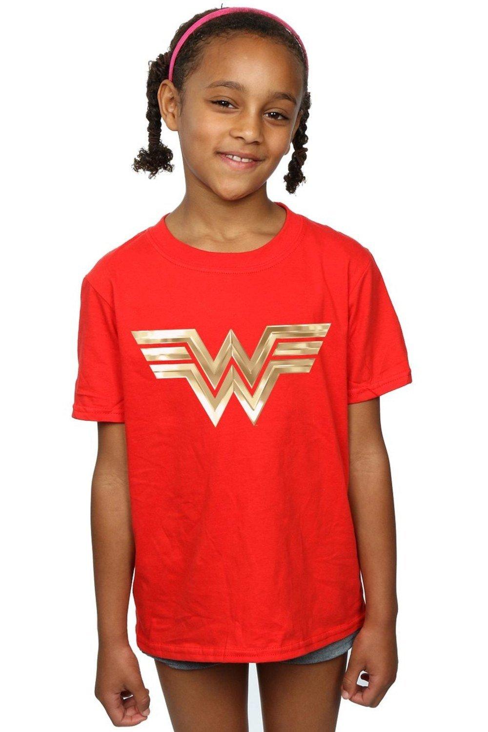 Wonder Woman 84 Gold Emblem Cotton T-Shirt