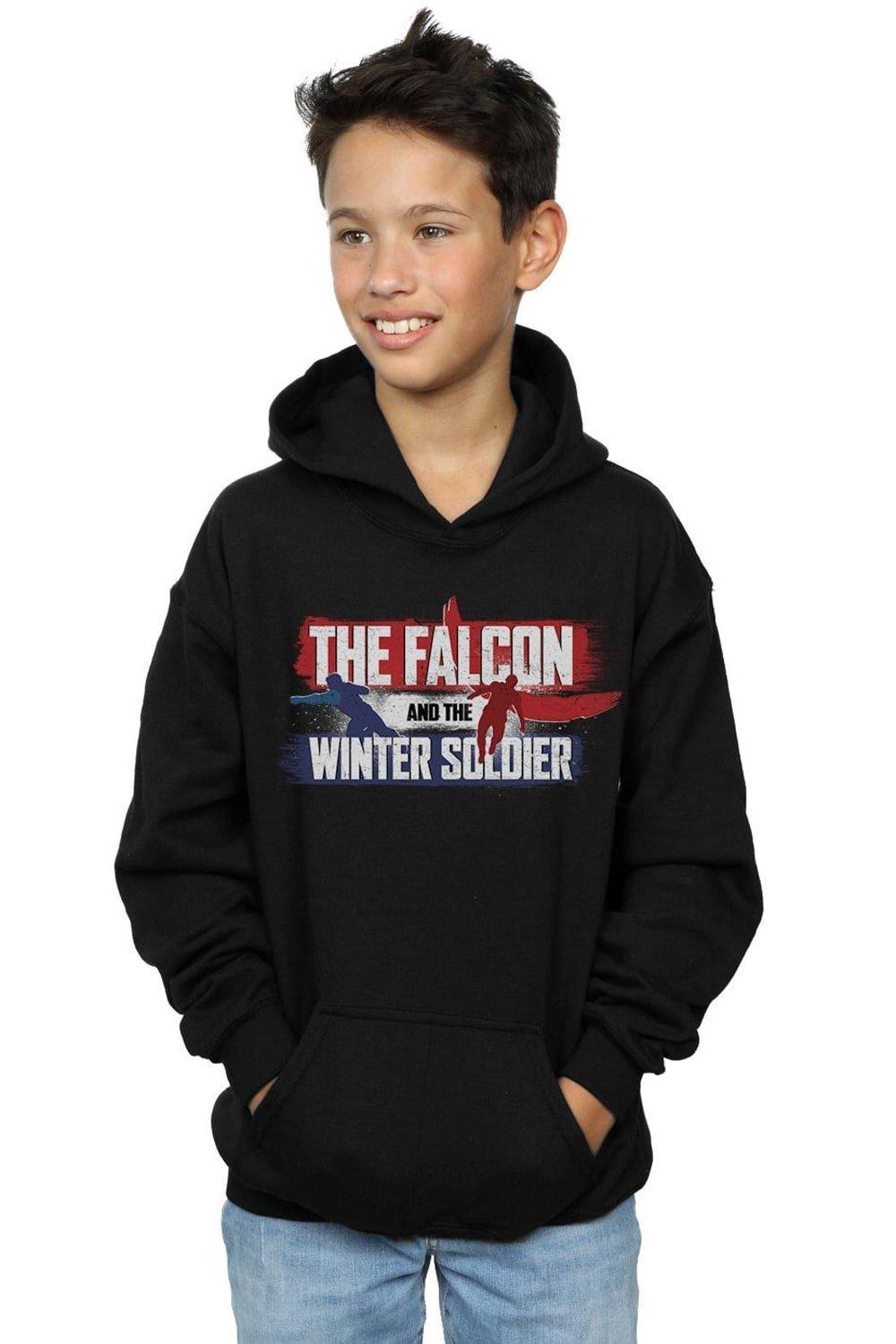 The Falcon And The Winter Soldier Action Logo Hoodie