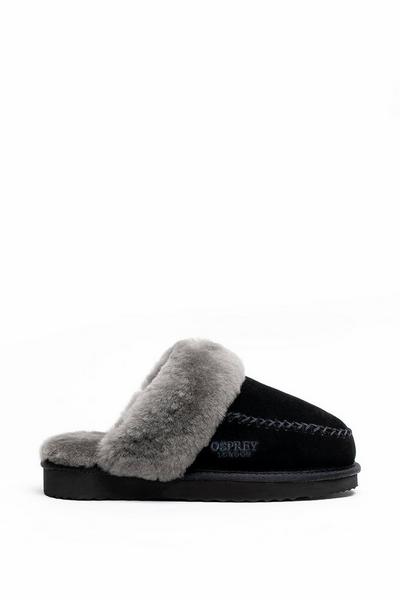 'The Celeste' Suede and Wool Lined Slippers