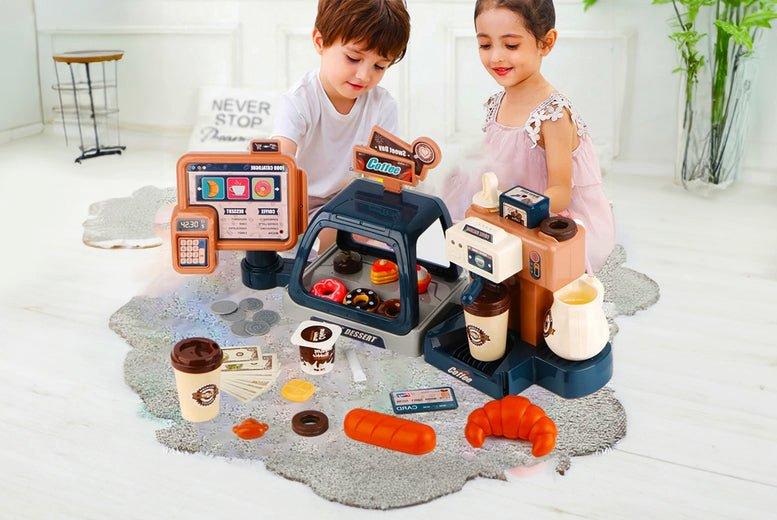 Kids 3-in-1 Toy Coffee Machine Barista Set!
