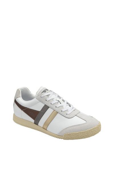 'Harrier Trident' Leather Lace-Up Trainers