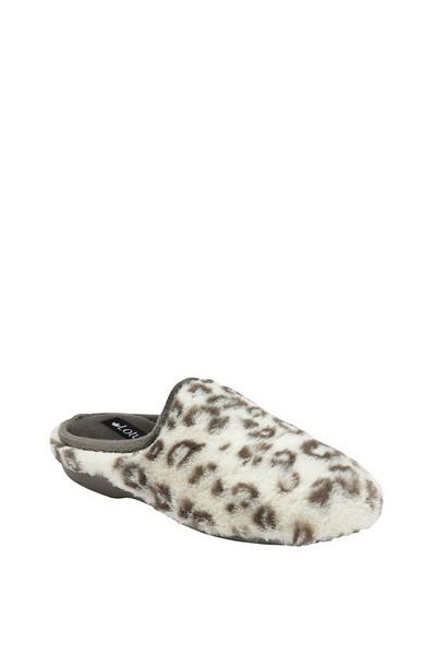 'Cara' Leopard-Print Mule Slippers