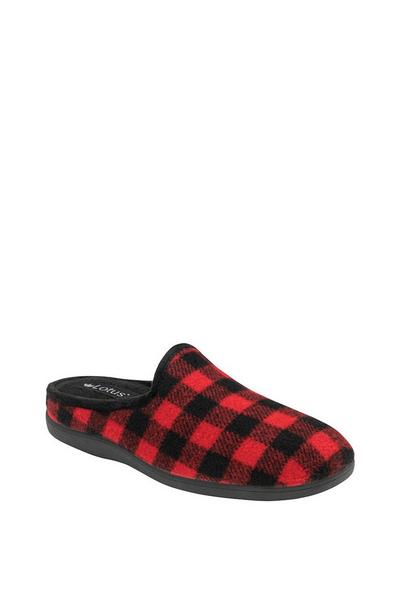 Red-Check 'Fletcher' Mule Slippers
