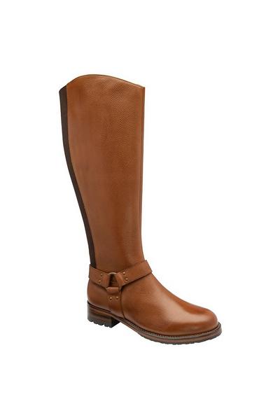 Tan 'Dunmore' Leather Knee High Boots