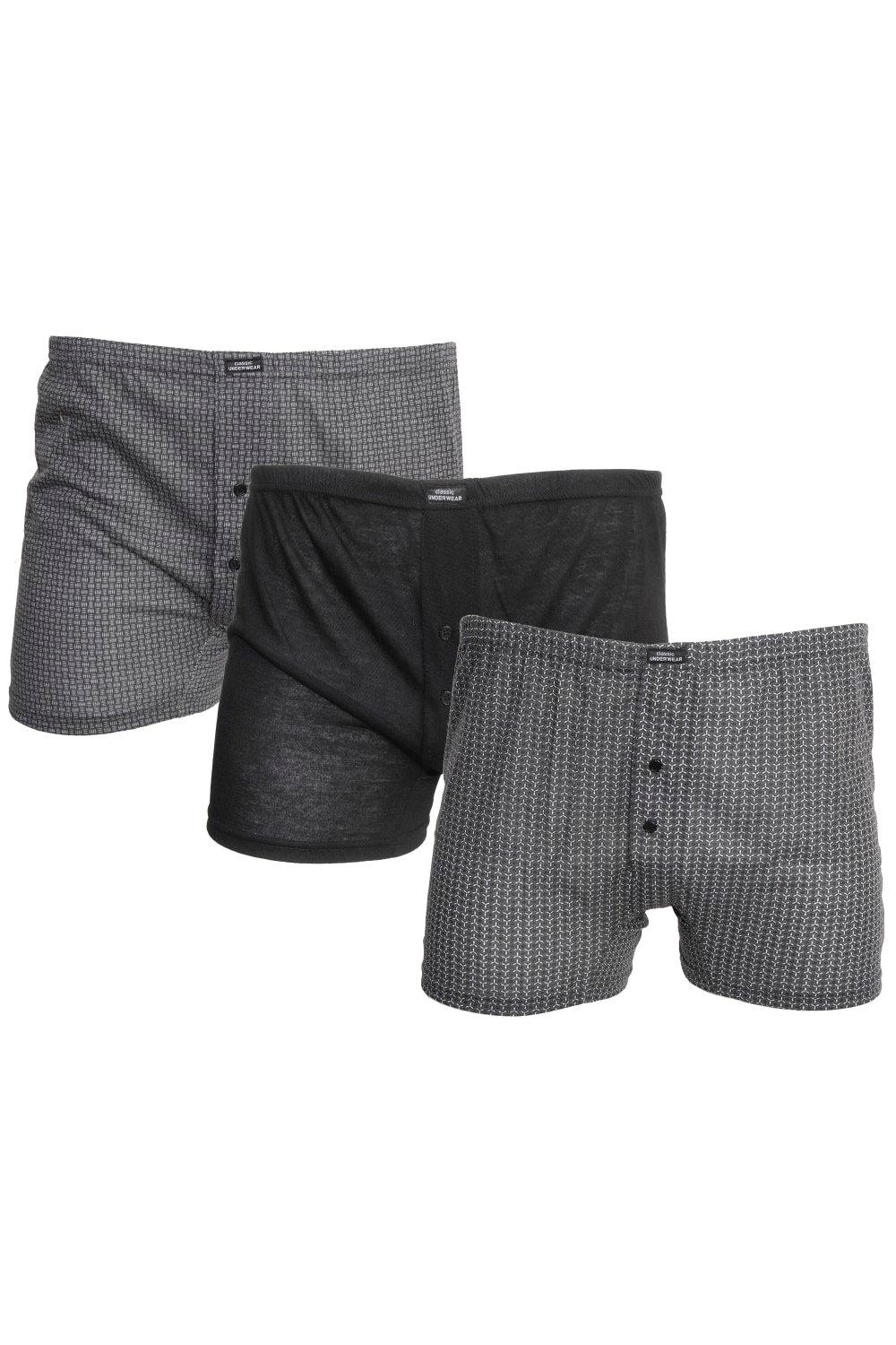 Patterned Jersey Boxer Shorts (3 Pairs)