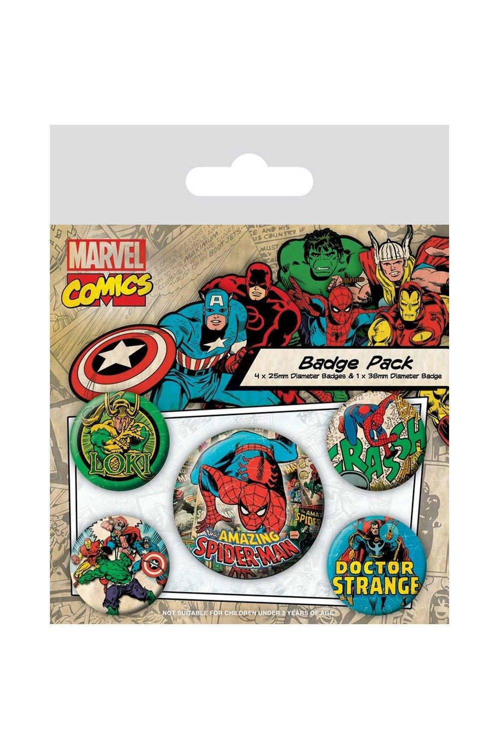 Comics Spider-Man Badge Set (Pack of 5)