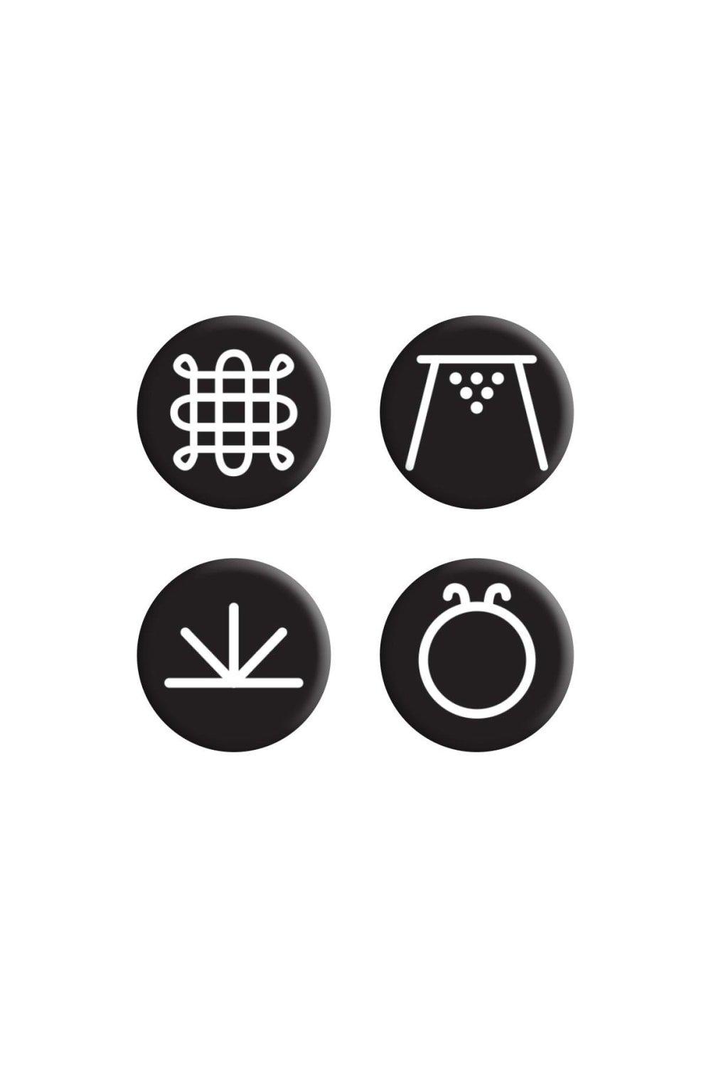 Pagan Witch Sabbat Symbols Badge Set (Pack of 4)