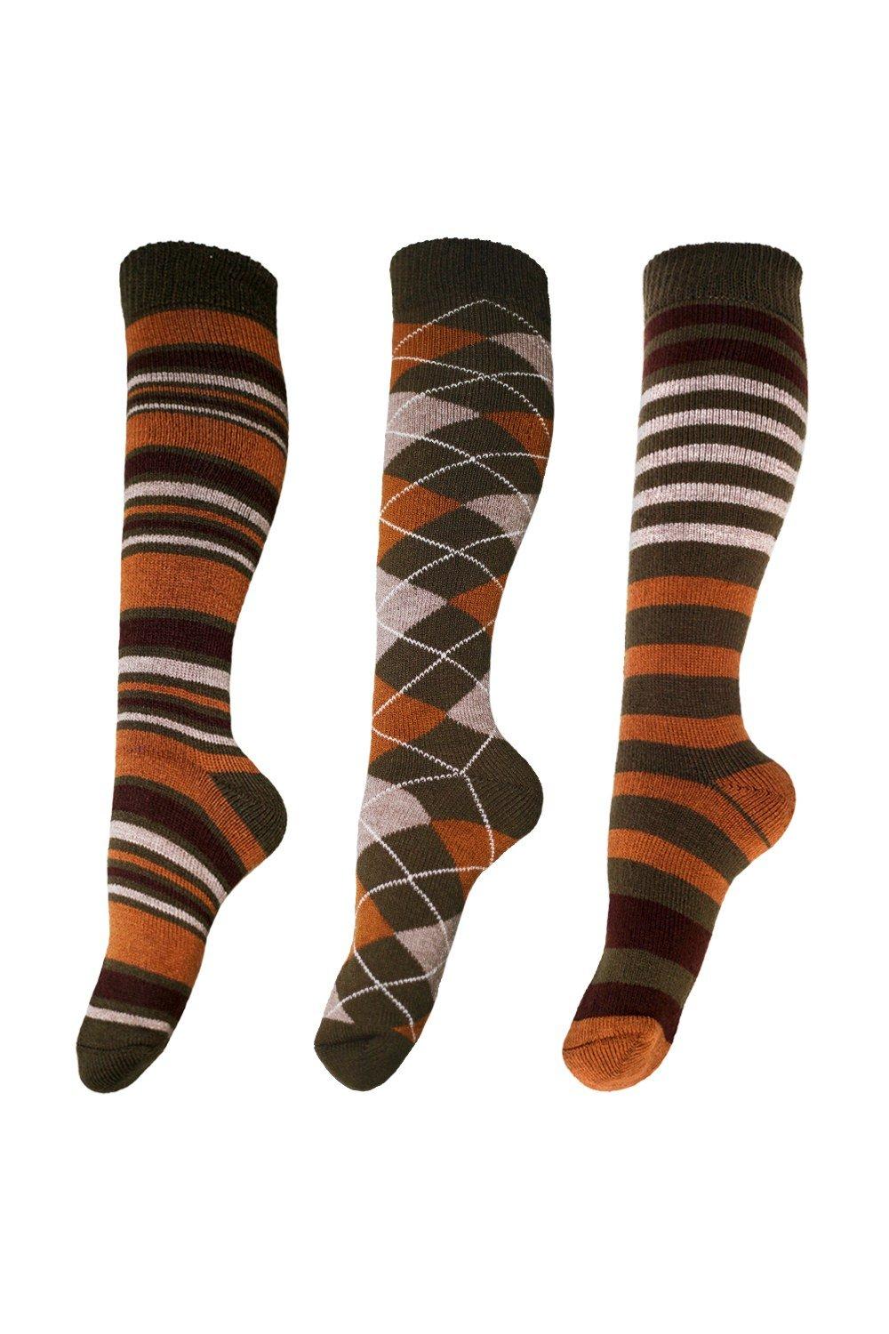 Patterned Wellington Boot Socks (3 Pairs)