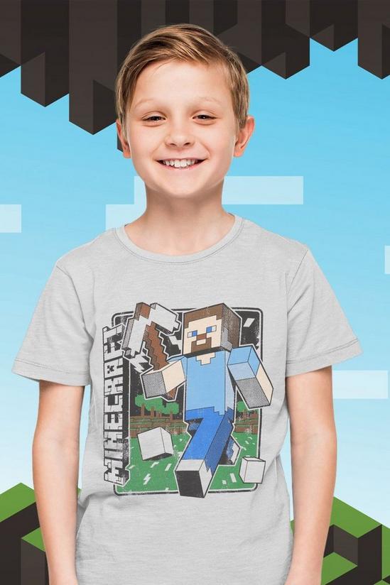 Minecraft Steve Distressed T-Shirt 3