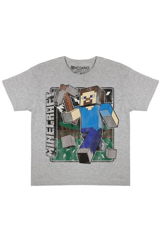 Minecraft Steve Distressed T-Shirt 1