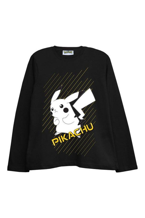 Pokemon Pikachu Lines Long-Sleeved T-Shirt 1