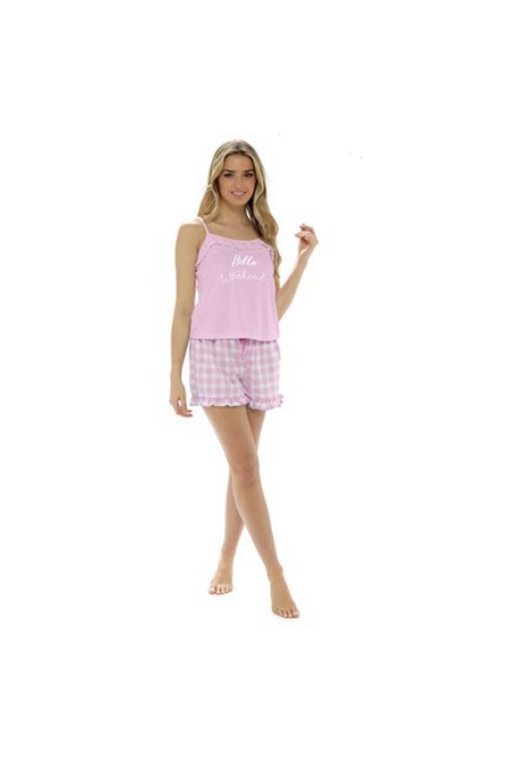 Nightwear Cami Top And Check Shorts Pyjama Set Foxbury