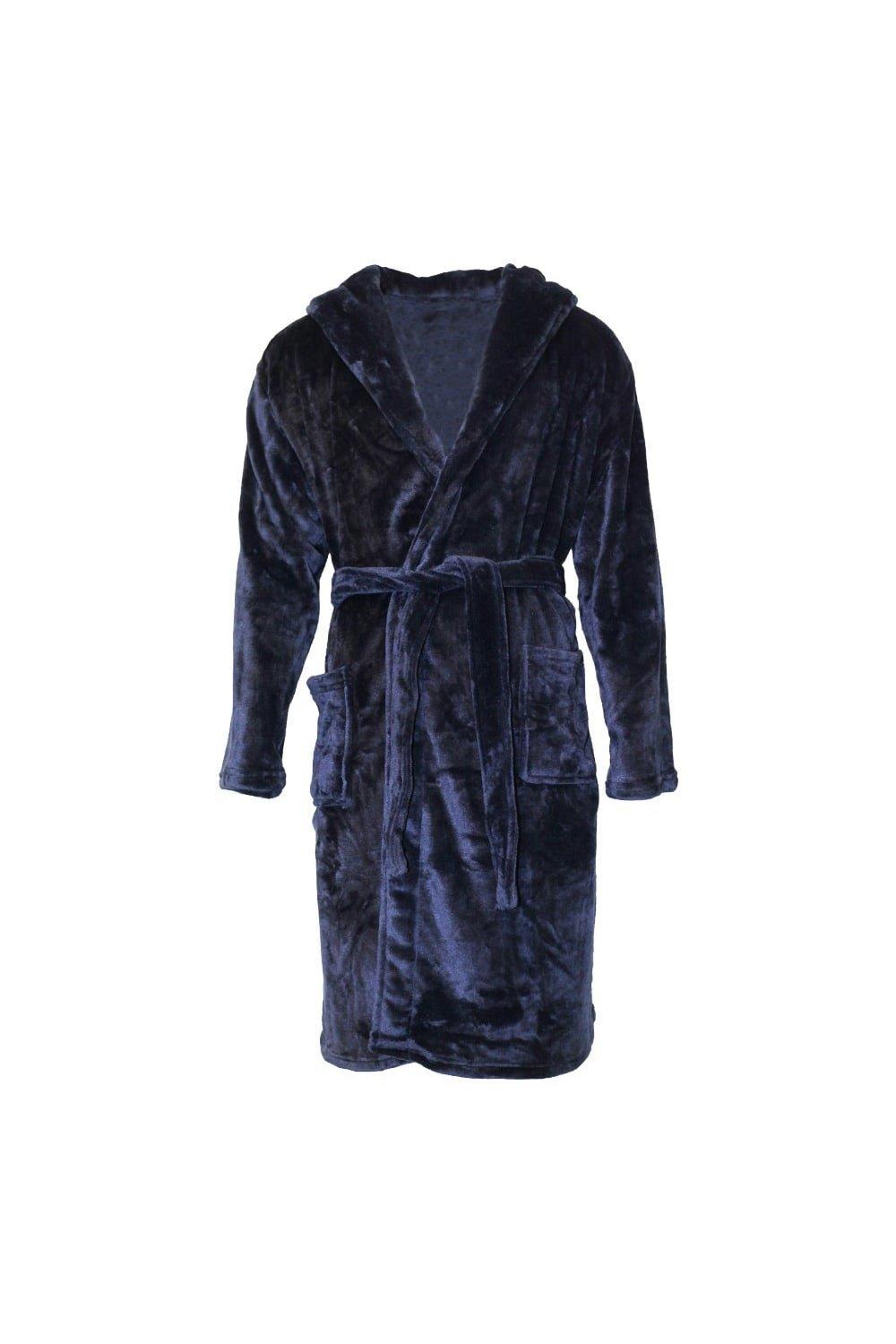 Soft Touch Hooded Dressing Gown