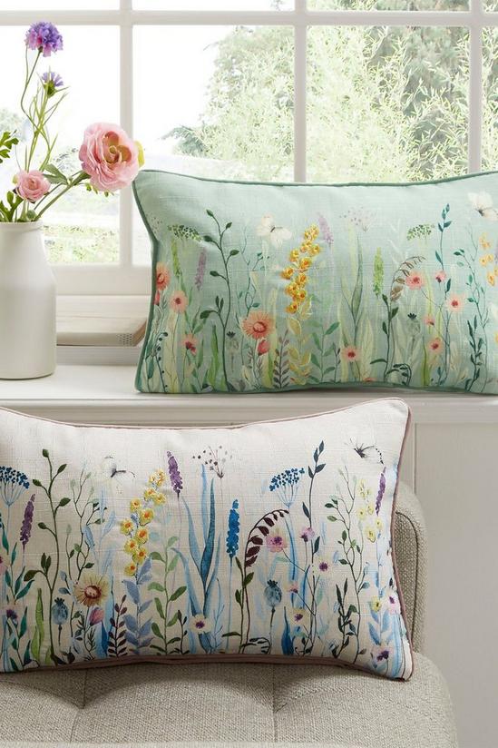 Cotton Traders Country Meadow Embroidered Cushion 3