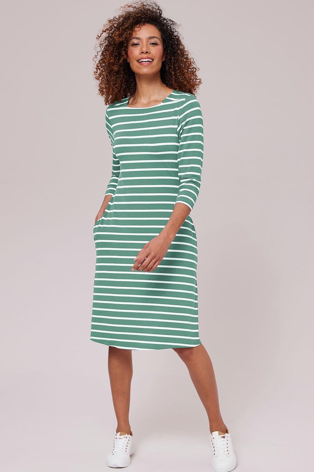 Jersey Print Knee Length Dress