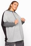 Yours Colour Block Oversized Knitted Hoodie thumbnail 5