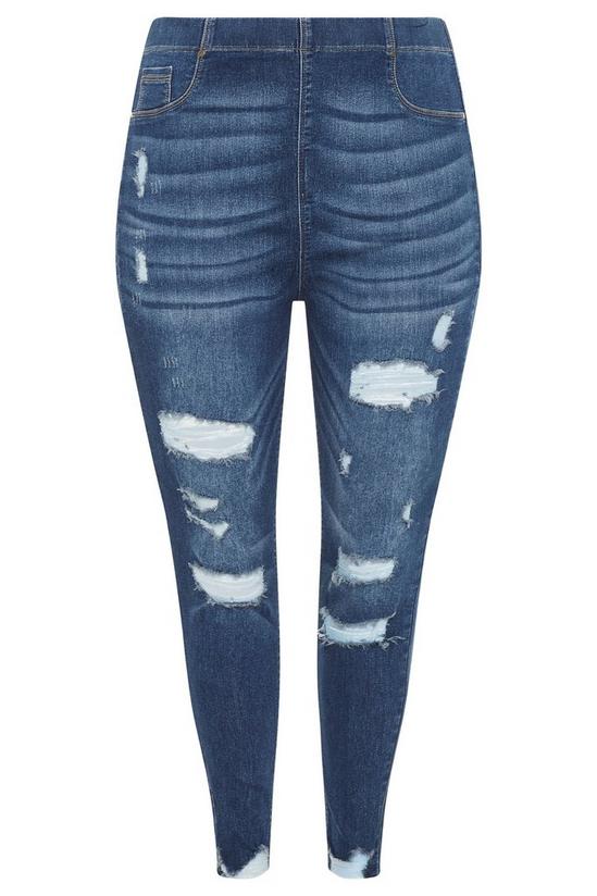 Yours Extreme Ripped Jenny Denim Jeggings 2