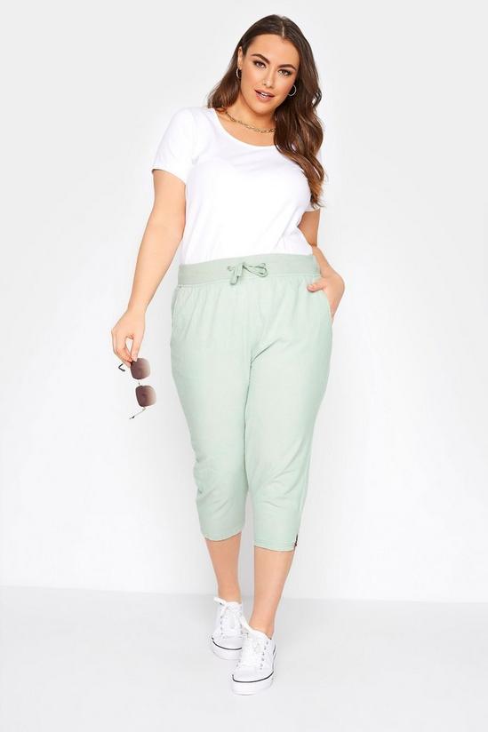 Yours Cool Cotton Cropped Joggers 4