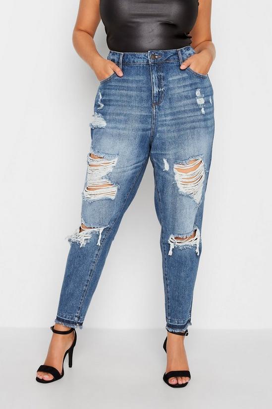 Yours Extreme Distressed Mom Jeans 1