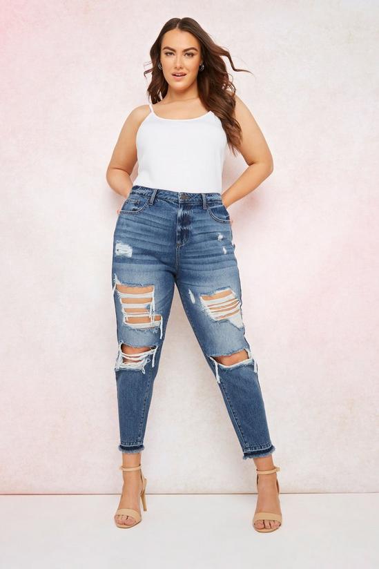 Yours Extreme Distressed Mom Jeans 4