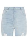Yours Cut Off Distressed Denim Shorts thumbnail 2