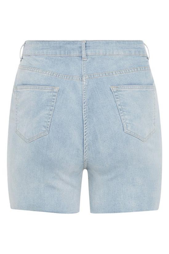 Yours Cut Off Distressed Denim Shorts 3