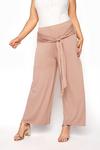 Yours Wide Leg Belted Trousers thumbnail 4