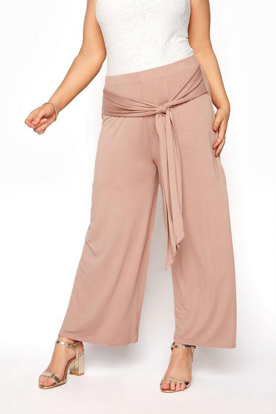 Yours Wide Leg Belted Trousers 4