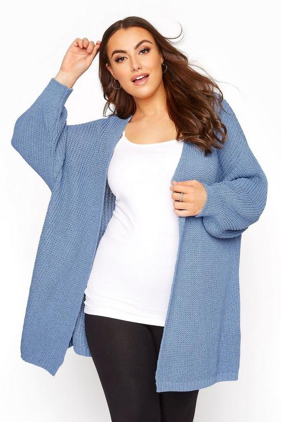 Yours Oversized Balloon Sleeve Knitted Cardigan 1