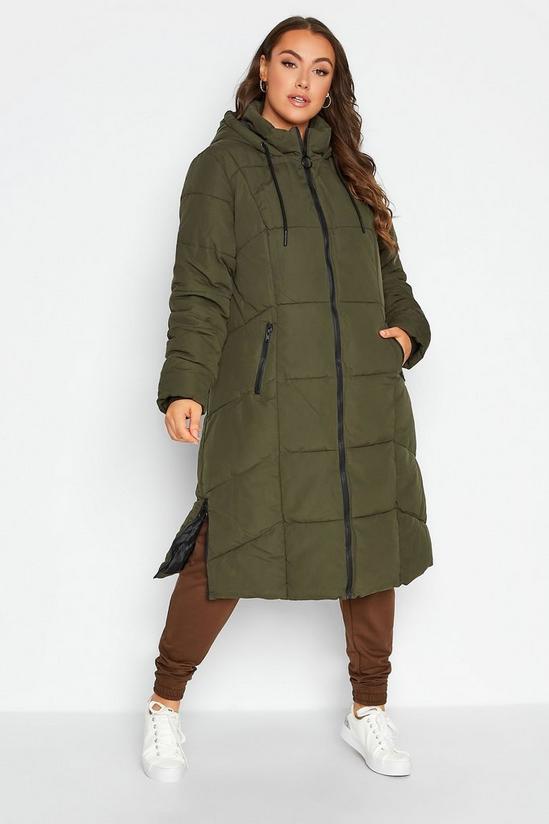 Yours Longline Hooded Puffer Coat 1