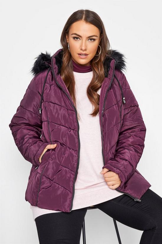 Yours Panelled Puffer Jacket 1